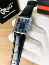 BG Cartier Tank Roman Numerals Watch - Leather Straps black & black Dial