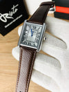 BG Cartier Tank Roman Numerals Watch - Leather Straps Brown White Dial