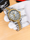 Oyster diamond stud Datejust - Premium Watch - Two tone grey