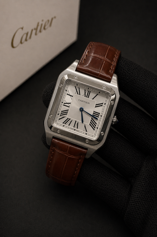 Iconic Cartier Santos-Dumont Large - Stainless Steel
