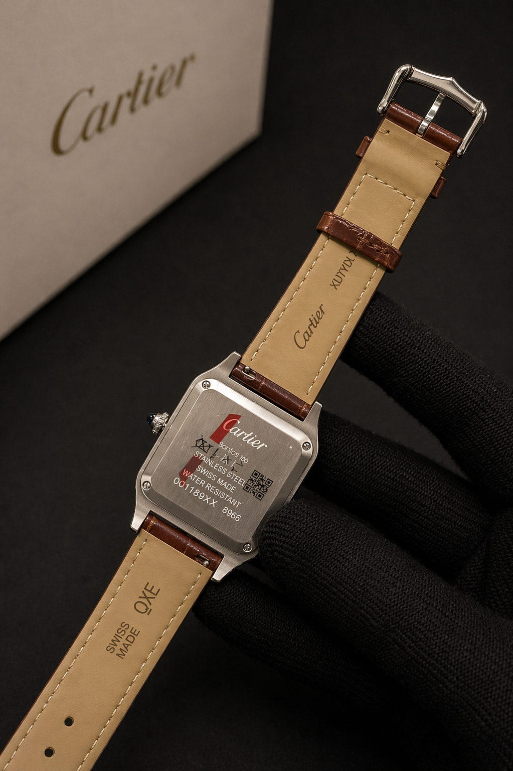 Iconic Cartier Santos-Dumont Large - Stainless Steel