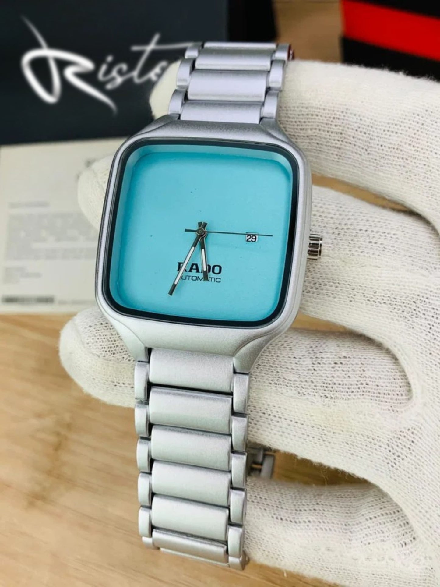 Rado Classic Square Men's Watch MD Silver Tiffany