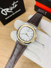 Patek Philippe Nautilus - Leather Strap White Dial Brown & Golden