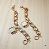 Rolex Rectangular Watch Bracelet - Rose Gold Chain