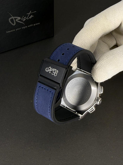Hublot Arabic Dial - Leather Straps - Premium Watch - Blue