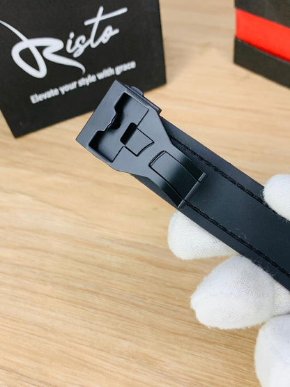 Hublot Skeleton Leather Straps - Premium Watch - Silver Green