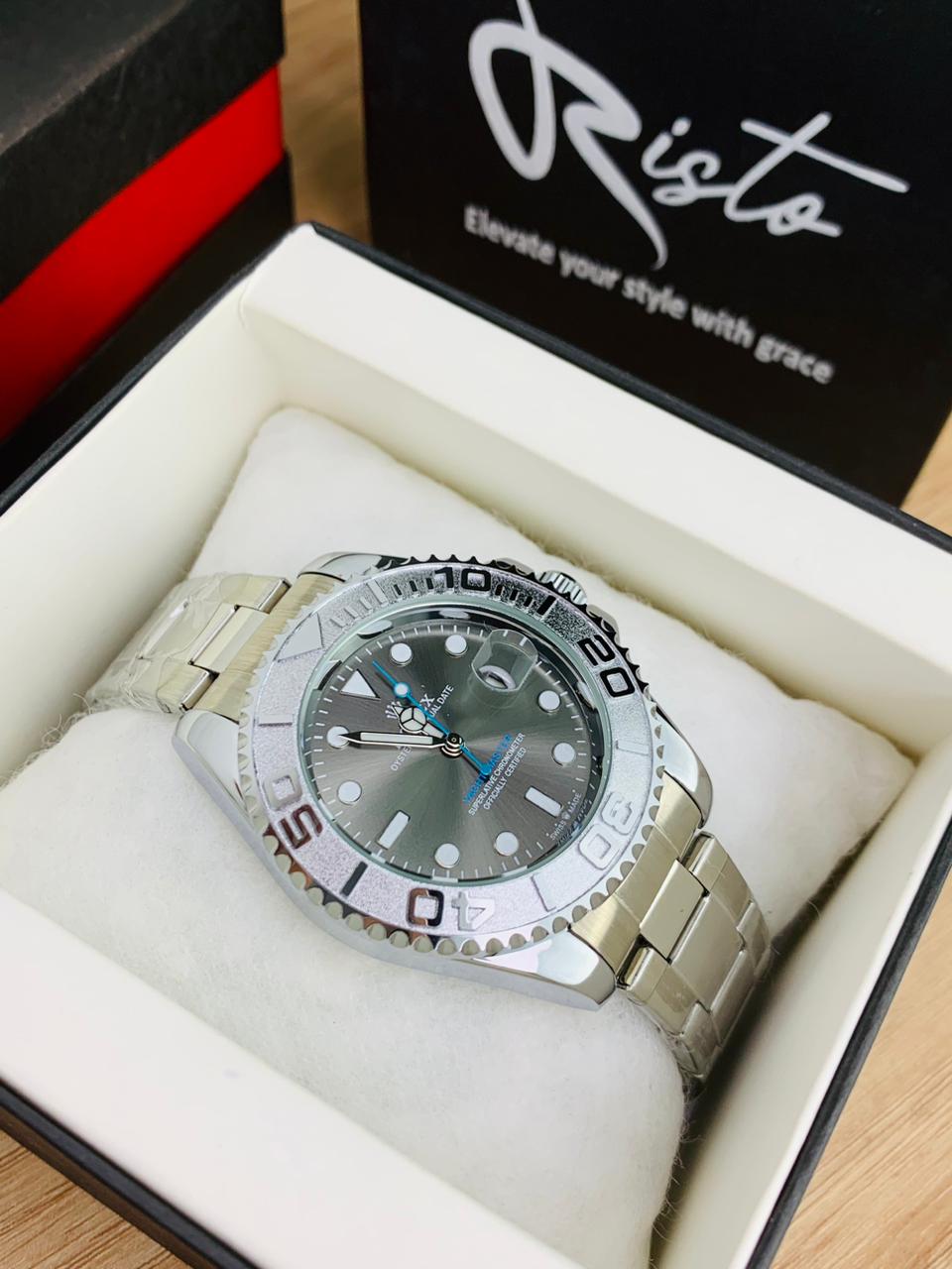 Rolex Yacht-Master 40mm Oyster Steel & Rotatable Bezel - Grey Silver