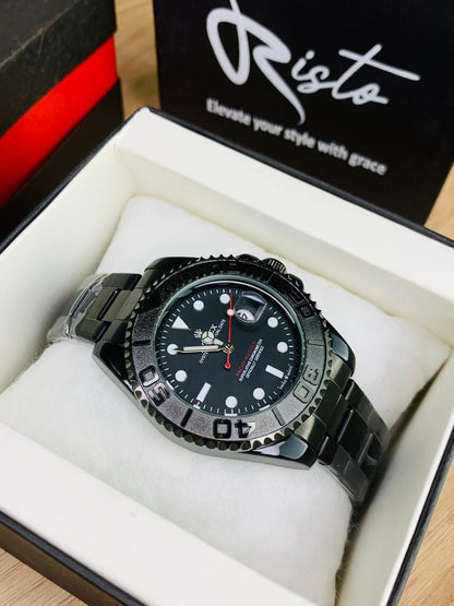 Rolex Yacht-Master 40mm Oyster Steel & Rotatable Bezel - Full Black