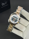 Al-Fajr Dual-Time Two-Tone Watch – Stainless Steel Chain with Islamic Prayer Times & Qibla Direction