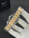 Al-Fajr Dual-Time Two-Tone Watch – Stainless Steel Chain with Islamic Prayer Times & Qibla Direction