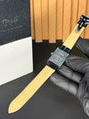 Cartier Tank Roman Numerals Watch - Leather Straps Black black Dial
