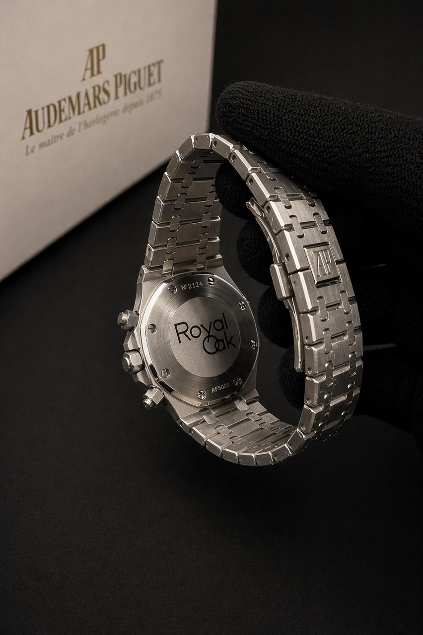 AP Royal Oak Chronograph 41mm Black "Grande Tapisserie" Dial – Stainless Steel