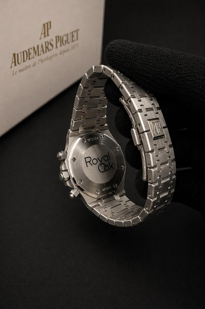 AP Royal Oak Chronograph 41mm Black "Grande Tapisserie" Dial – Stainless Steel