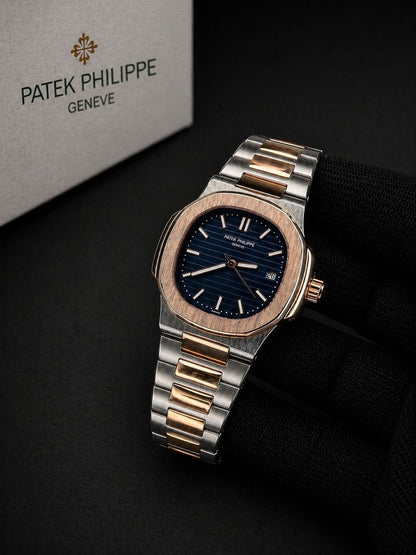 Patek Philippe Nautilus Two-Tone (Steel & 18k Rose Gold) 5711/1A – Blue Embossed Dial