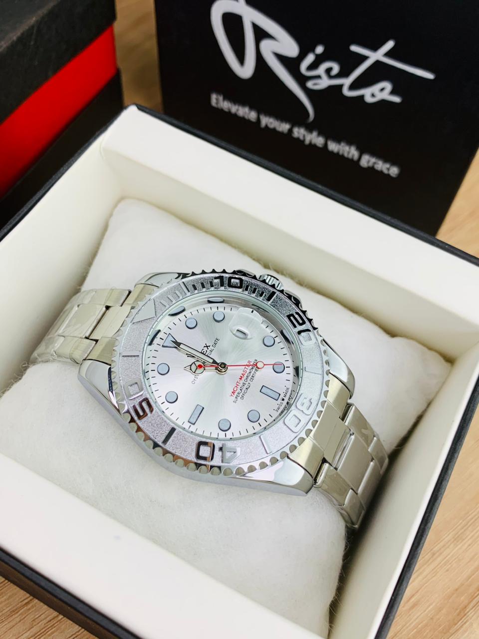 Rolex Yacht-Master 40mm Oyster Steel & Rotatable Bezel - Full Silver