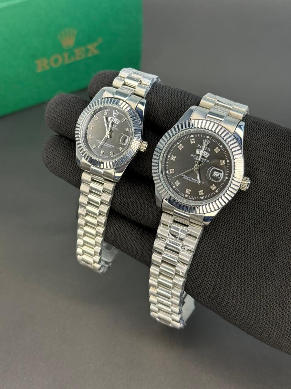 Oyster Perpetual Day-Date - Couple's Set - Silver