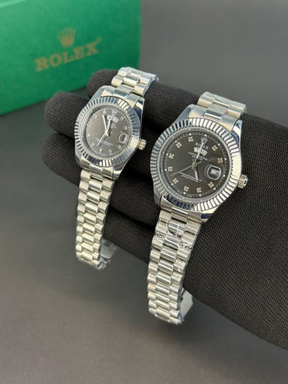 Oyster Perpetual Day-Date - Couple's Set - Silver