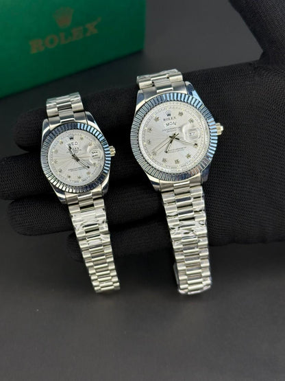 Oyster Perpetual Day-Date - Couple's Set - Silver