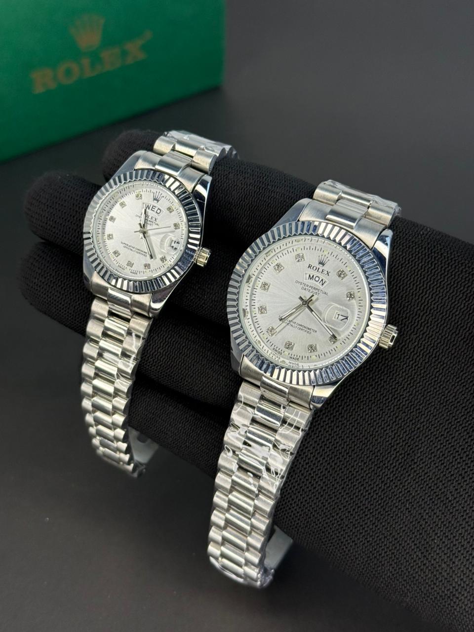 Oyster Perpetual Day-Date - Couple's Set - Silver