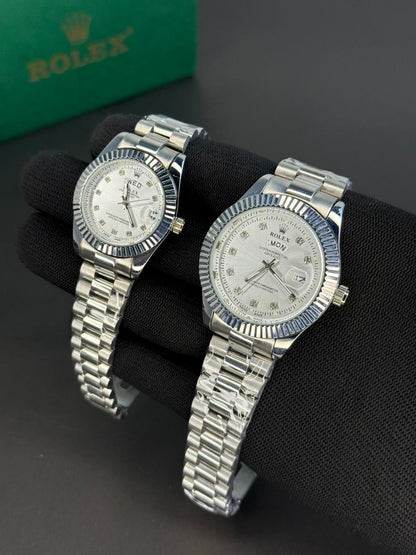Oyster Perpetual Day-Date - Couple's Set - Silver
